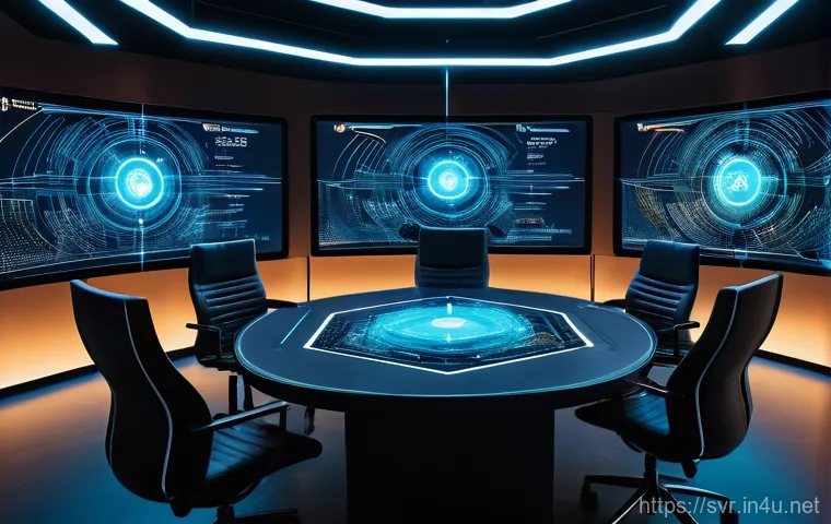 서버 데이터 암호화 방법 - **Prompt:** A vibrant, digital landscape where streams of data (represented by glowing binary code a...